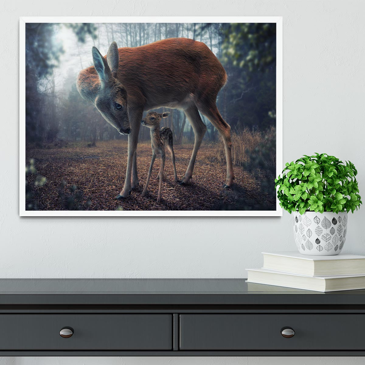 Mother and Fawn Framed Print - 1x -6