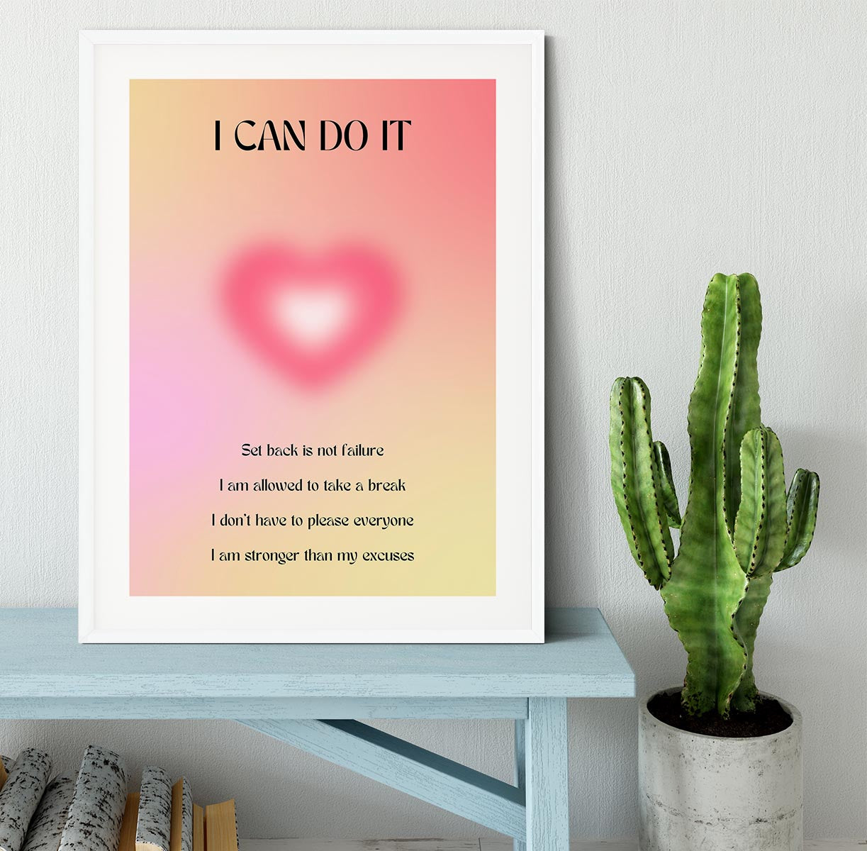 Motivational Glow Print Framed Print - Canvas Art Rocks - 5