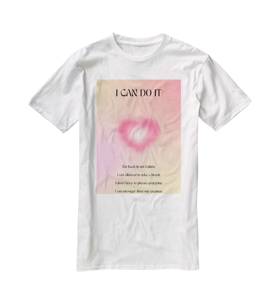 Motivational Glow Print T-Shirt - Canvas Art Rocks - 5