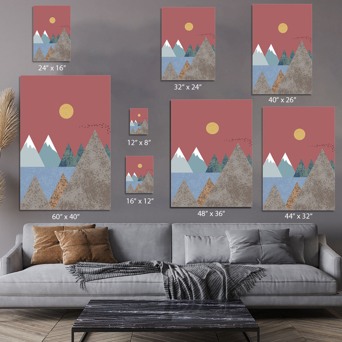 Mountain landscape Canvas Print or Poster - 1x - 7