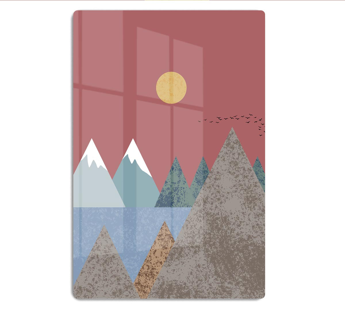 Mountain landscape Acrylic Block - 1x - 1
