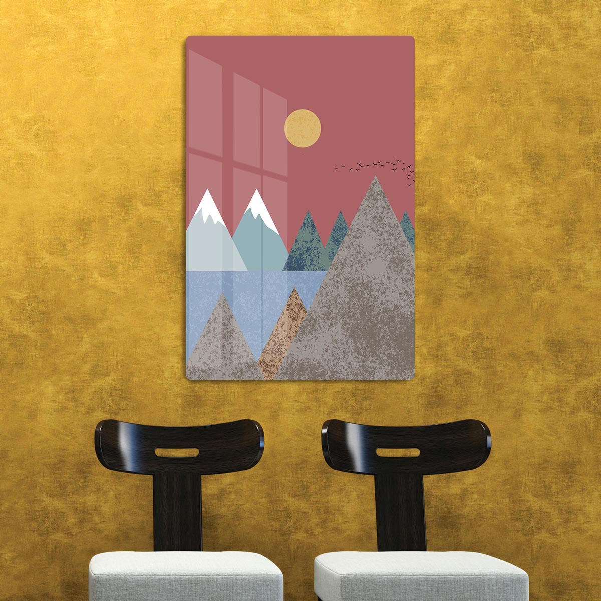 Mountain landscape Acrylic Block - 1x - 2