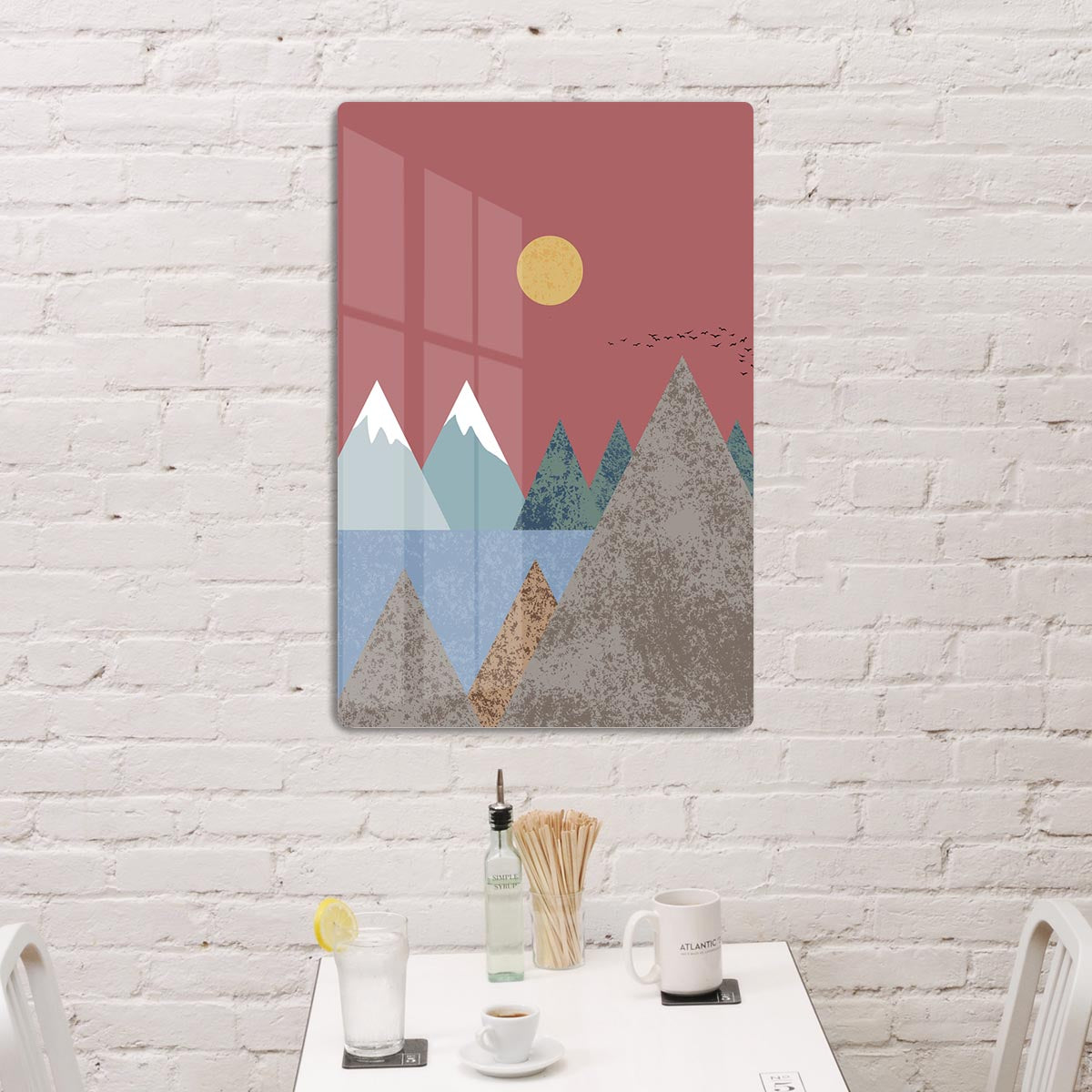 Mountain landscape Acrylic Block - 1x - 3
