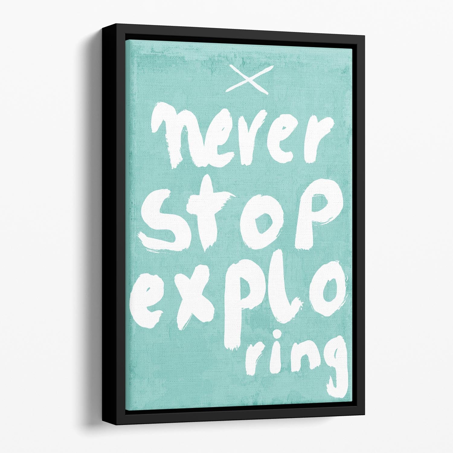 Never Stop Exploring Floating Framed Canvas - 1x - 1