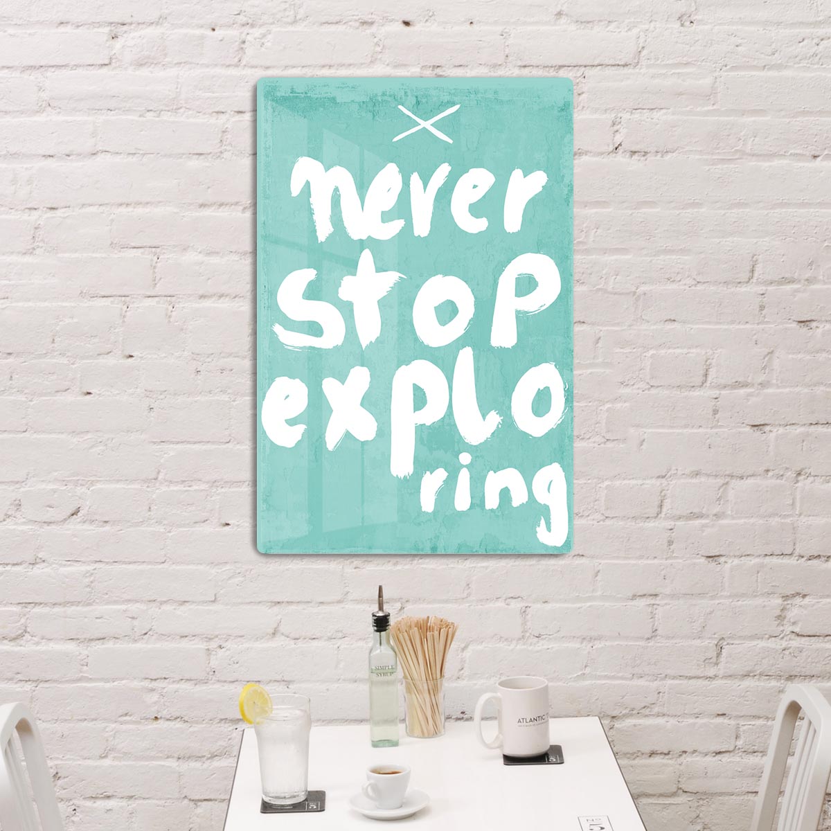 Never Stop Exploring Acrylic Block - 1x - 3