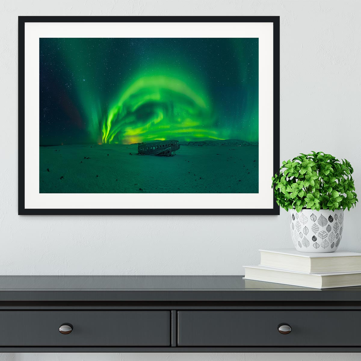 Night in Iceland Framed Print - Canvas Art Rocks - 1