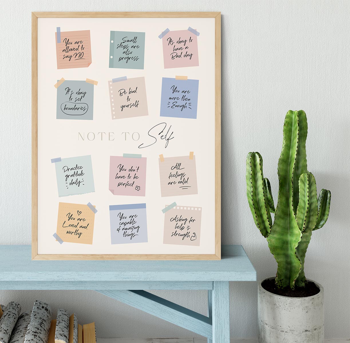 Note To Self Framed Print - Canvas Art Rocks - 4