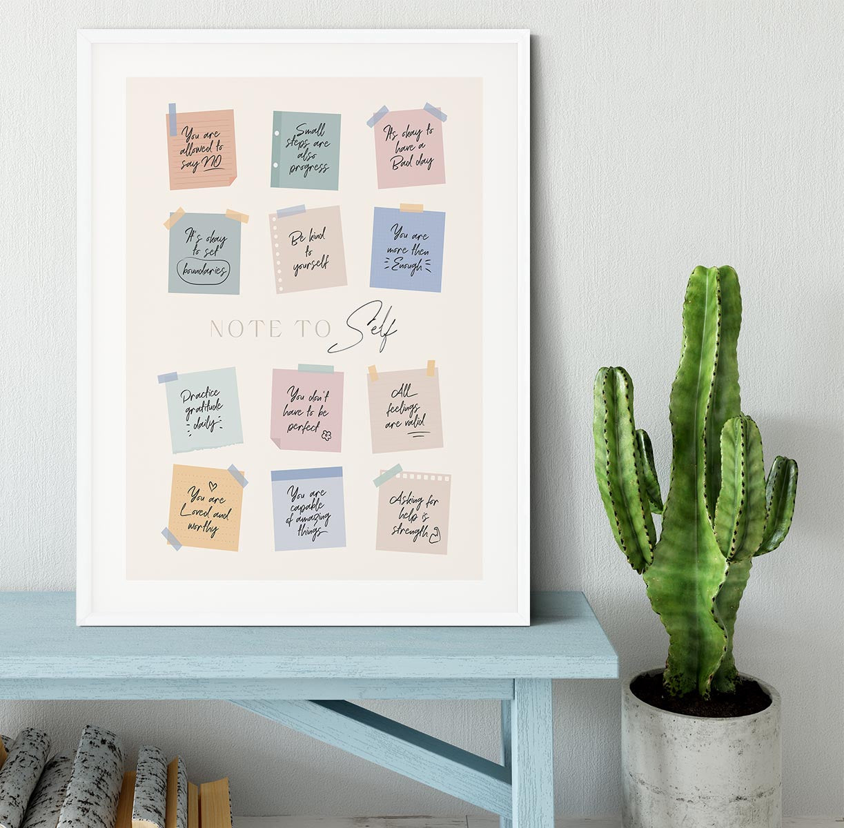 Note To Self Framed Print - Canvas Art Rocks - 5