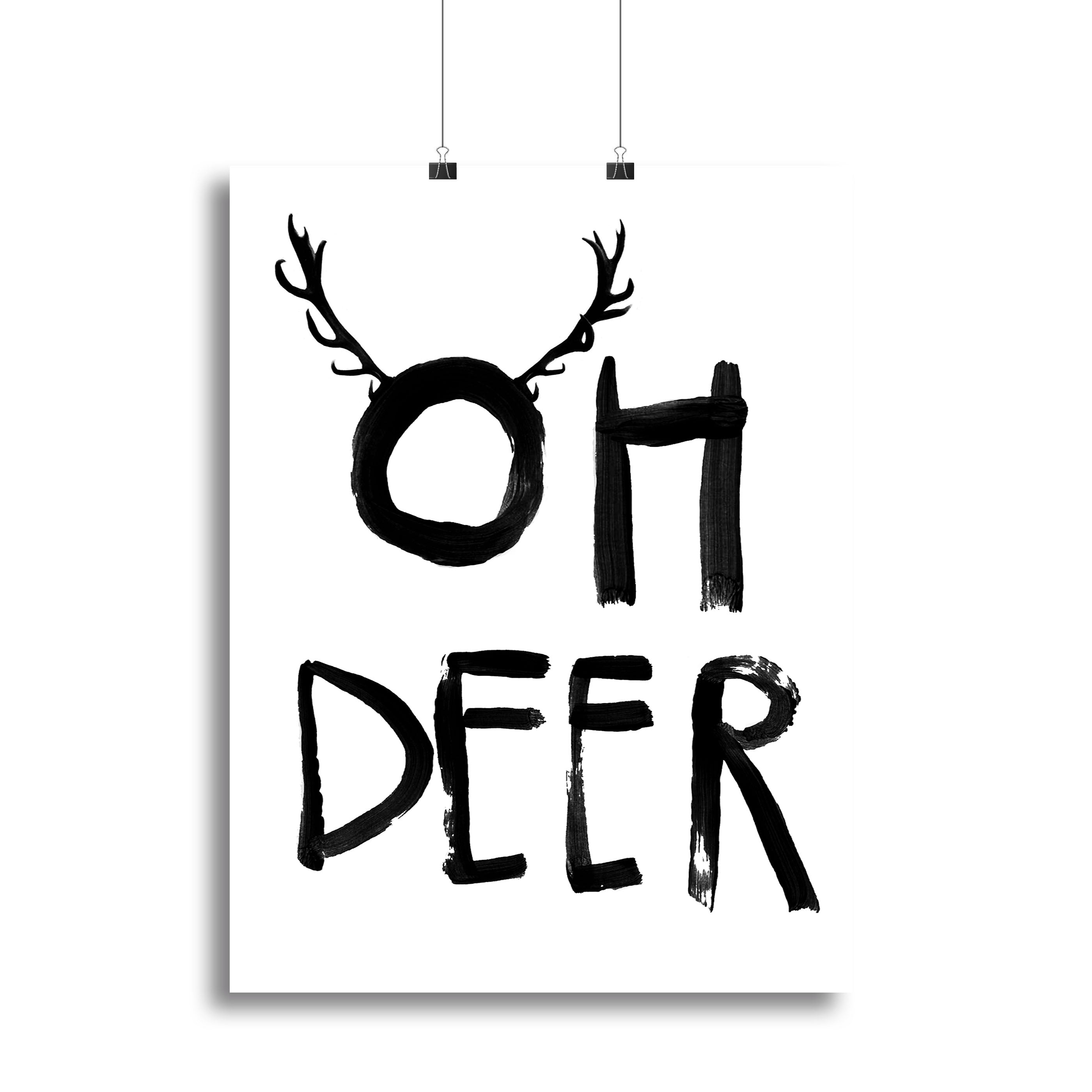 Oh Deer Canvas Print or Poster - 1x - 2