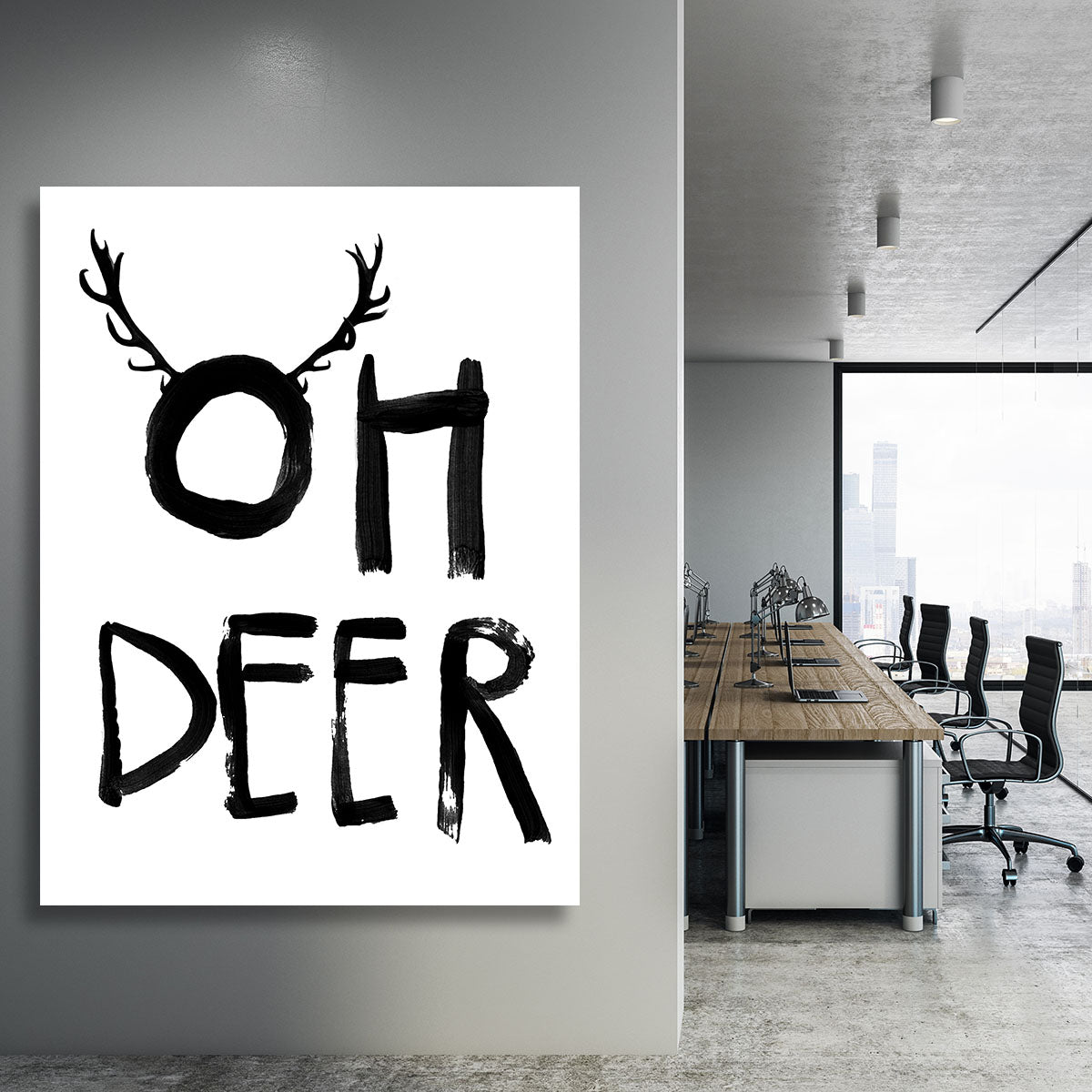 Oh Deer Canvas Print or Poster - 1x - 3