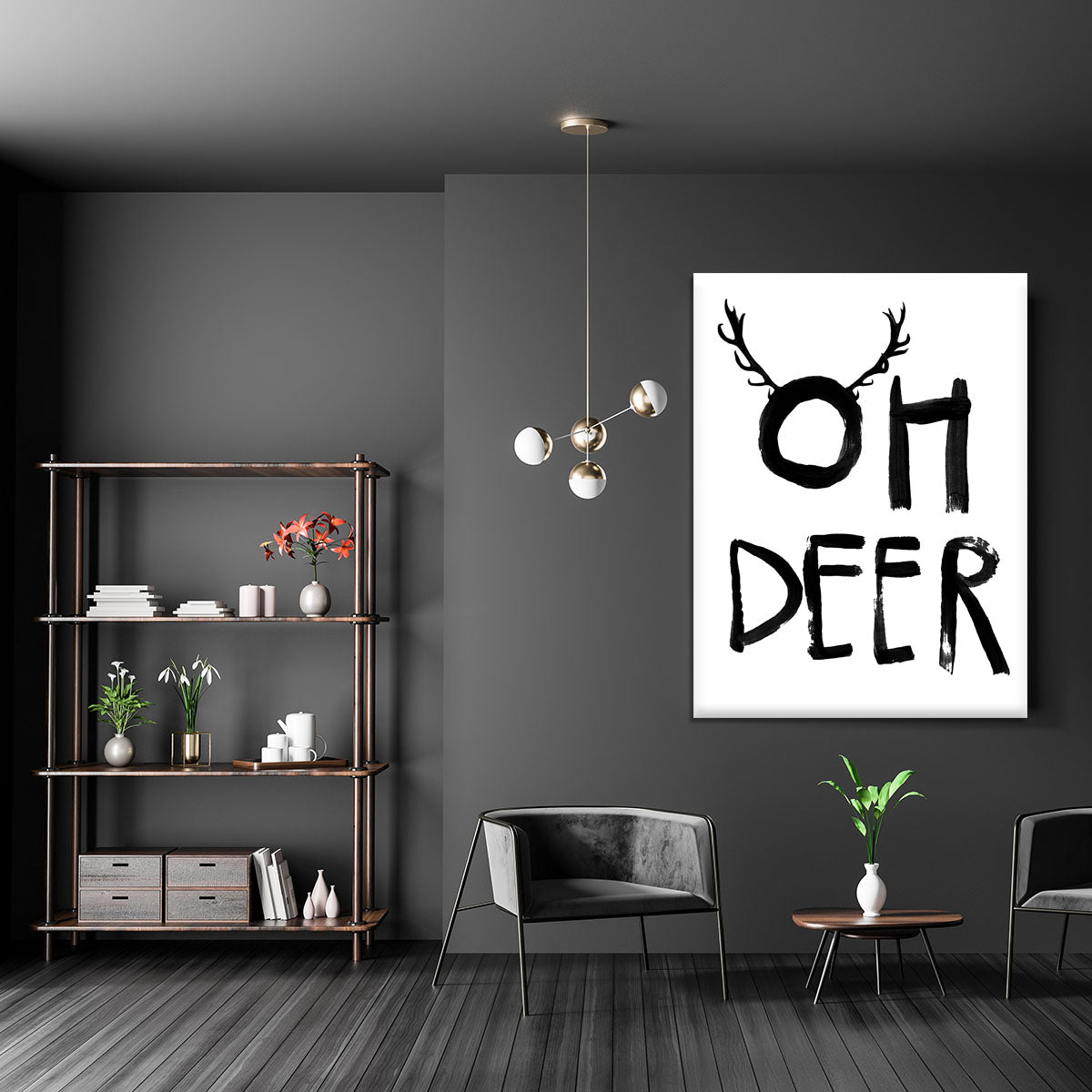 Oh Deer Canvas Print or Poster - 1x - 5