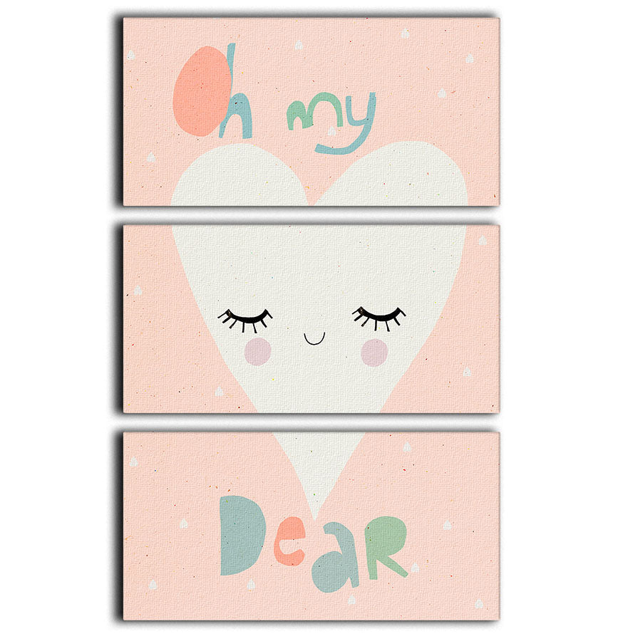 Oh My Dear 3 Split Panel Canvas Print - 1x - 1