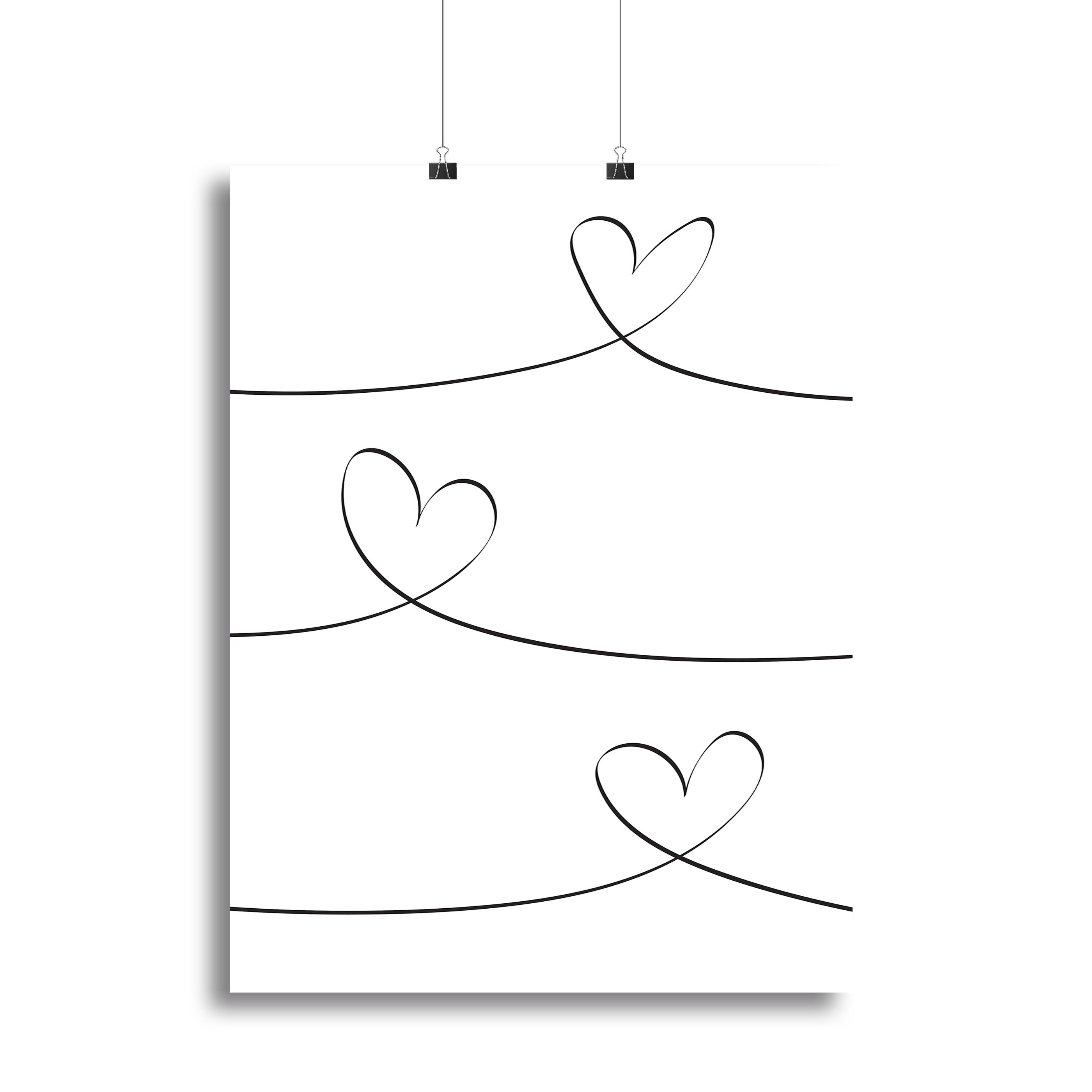 One Line Canvas Print or Poster - 1x - 2