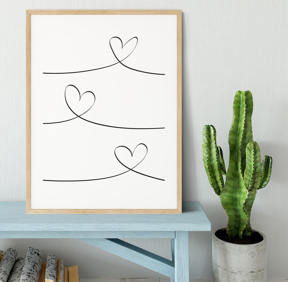 One Line Framed Print - 1x - 3