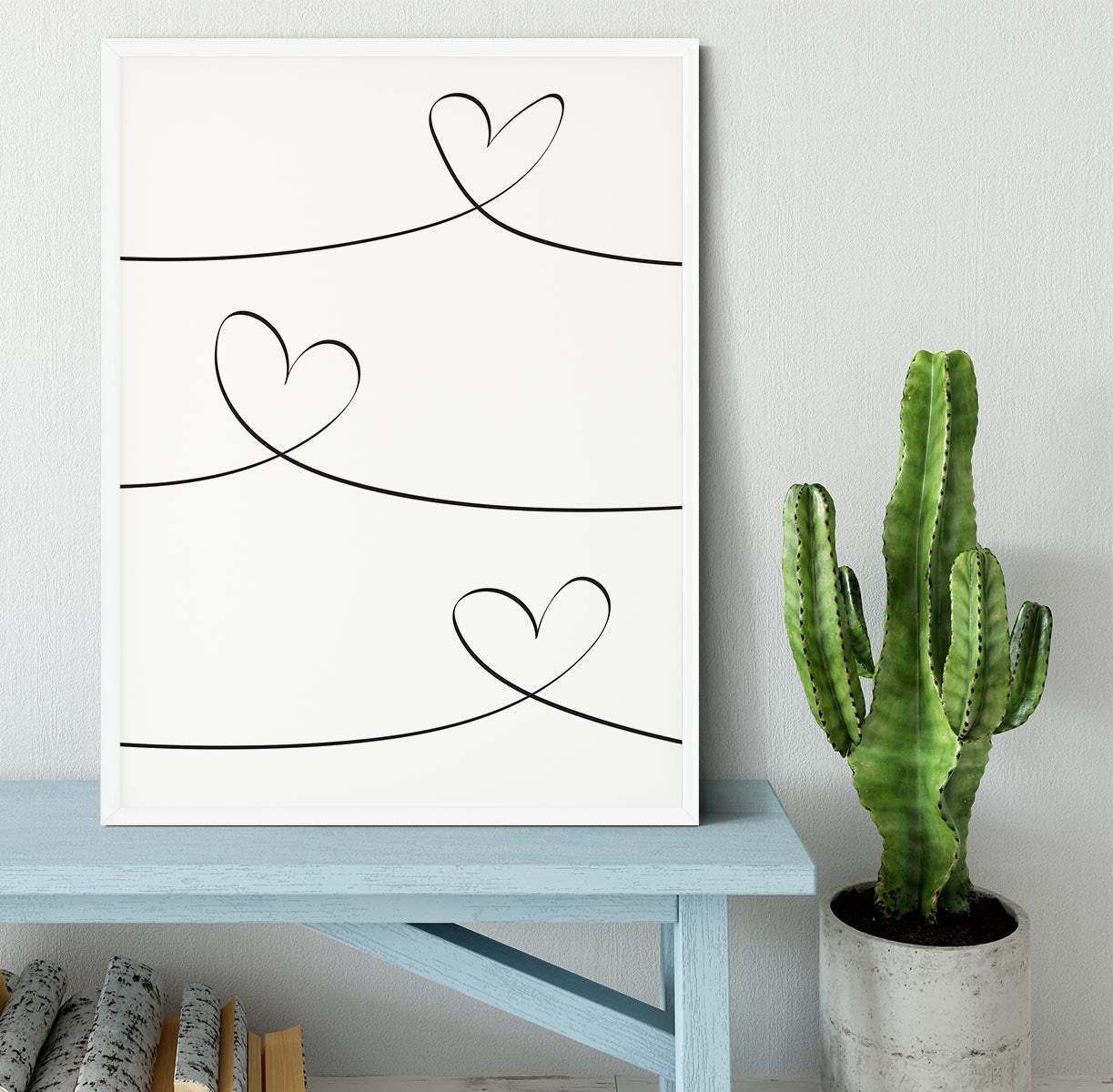 One Line Framed Print - 1x -6