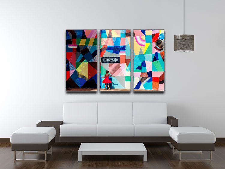 One way 3 Split Panel Canvas Print - 1x - 3