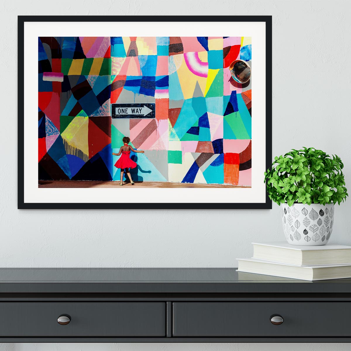 One way Framed Print - 1x - 1