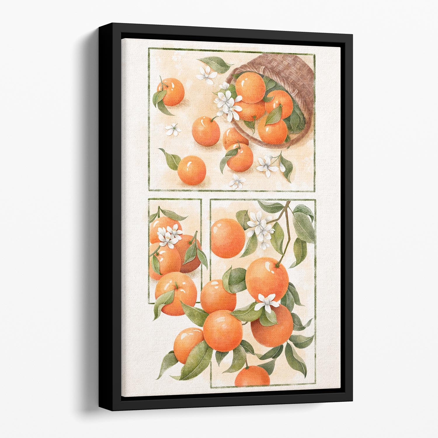 Orange Blossom Home Floating Framed Canvas - Canvas Art Rocks - 1