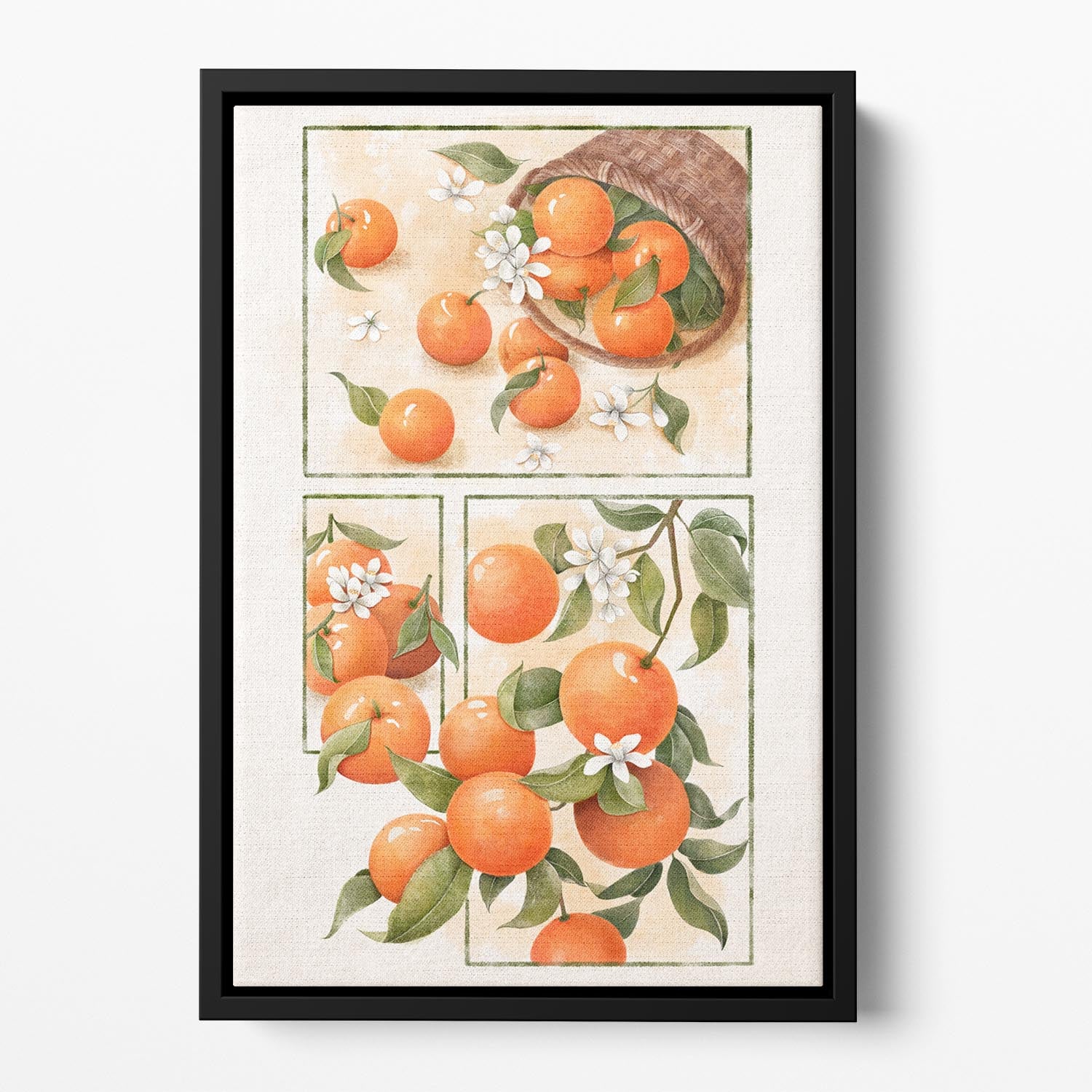 Orange Blossom Home Floating Framed Canvas - Canvas Art Rocks - 2