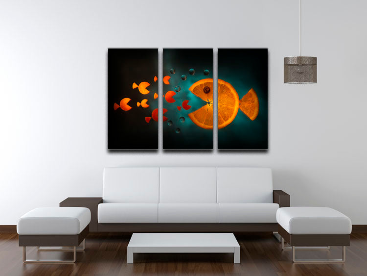 Orange fish 3 Split Panel Canvas Print - 1x - 3