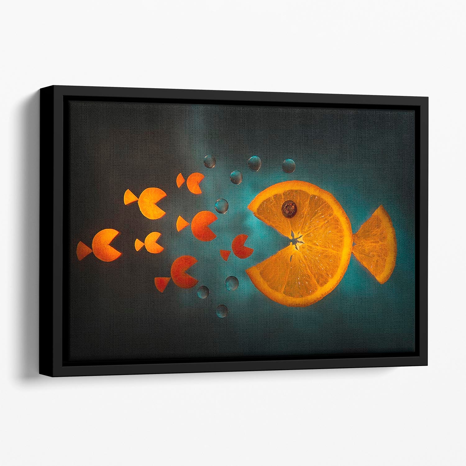 Orange fish Floating Framed Canvas - 1x - 1