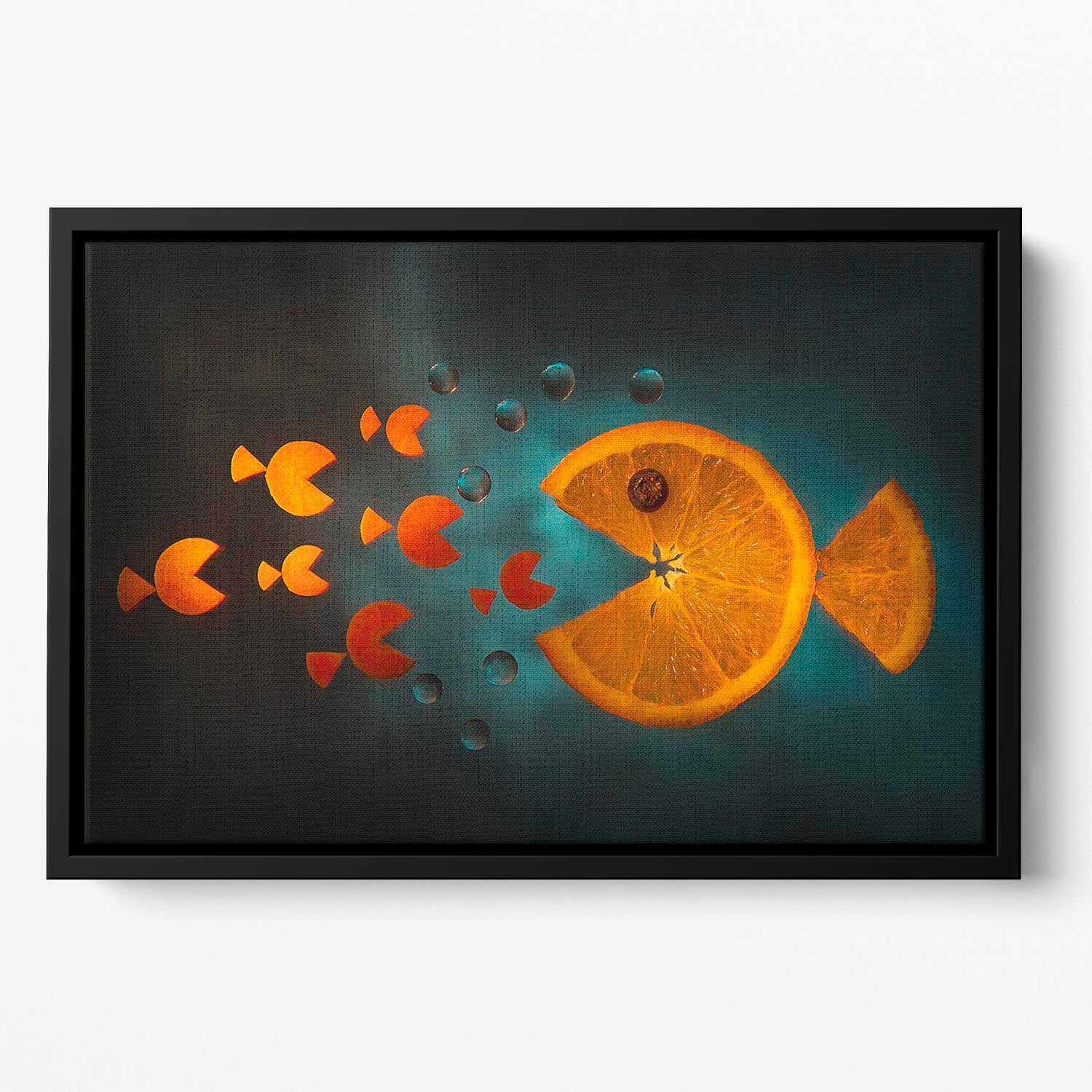 Orange fish Floating Framed Canvas - 1x - 2