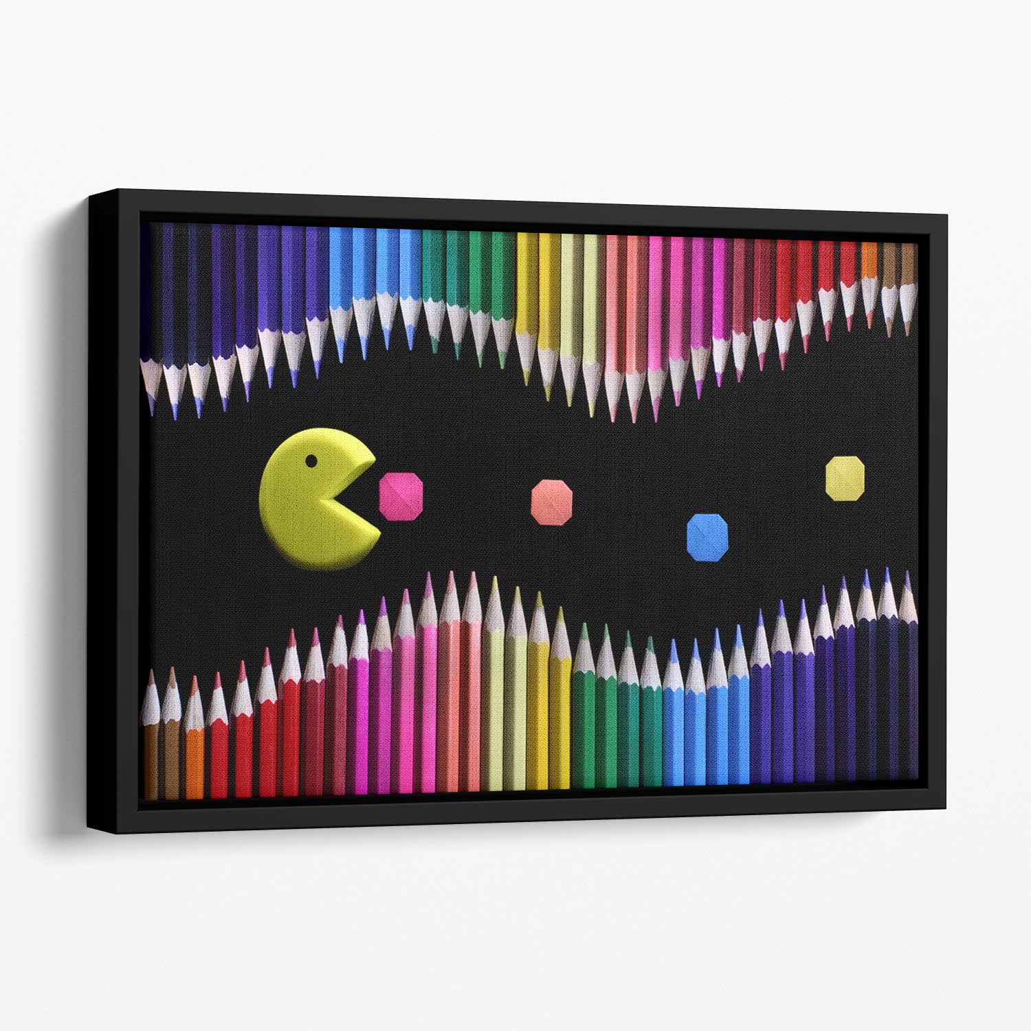 Packman Floating Framed Canvas - 1x - 1