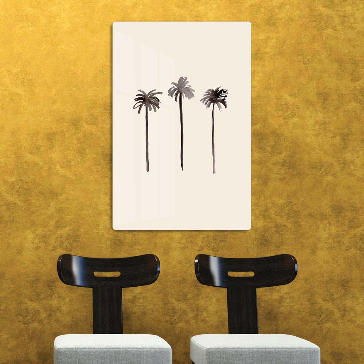 Palm Trees Ink Acrylic Block - 1x - 2
