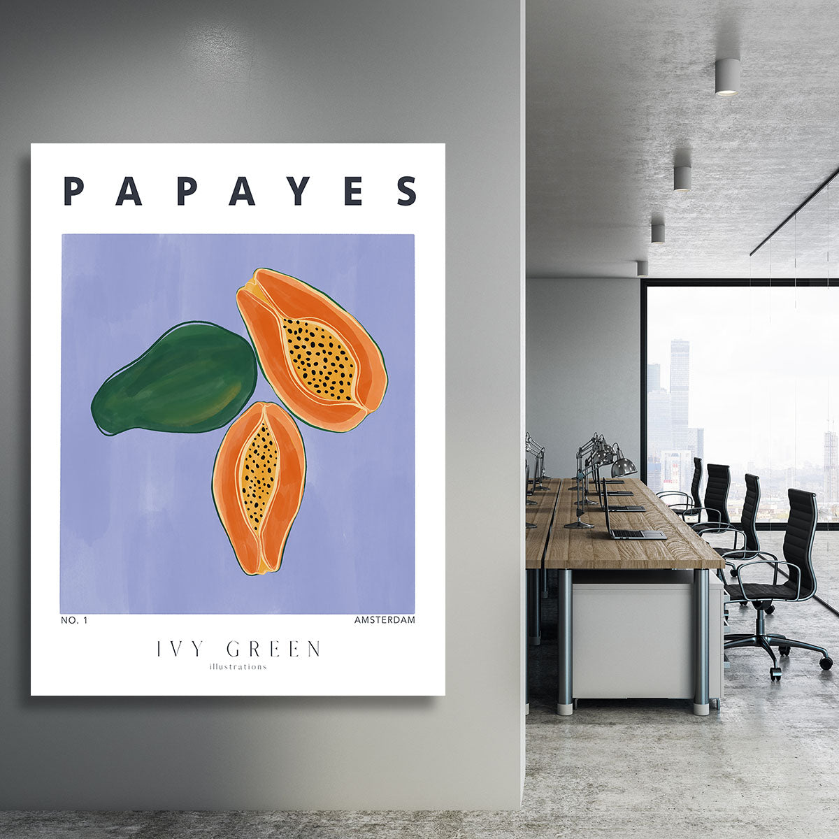 Papayes Canvas Print or Poster - Canvas Art Rocks - 3