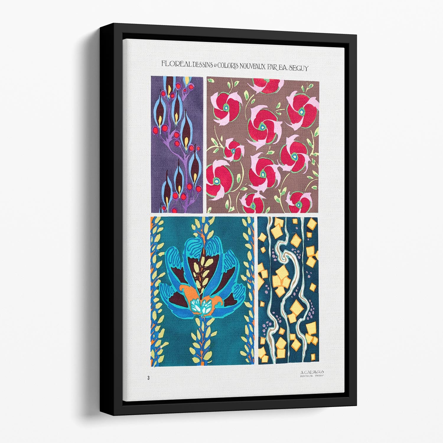 Pattern 03 Floating Framed Canvas - Canvas Art Rocks - 1