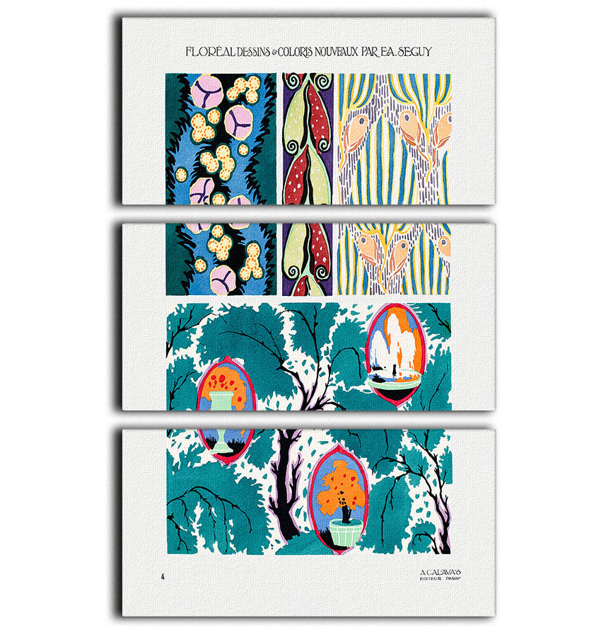 Pattern 04 3 Split Panel Canvas Print - Canvas Art Rocks - 1