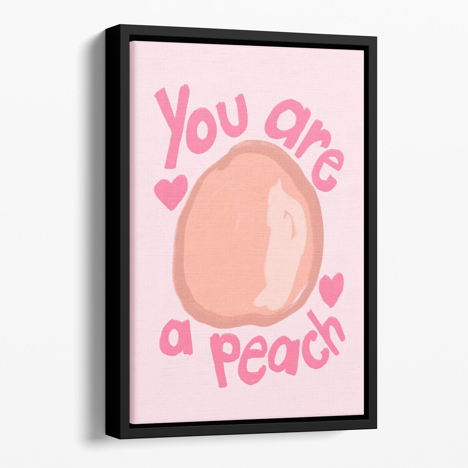 Peach Floating Framed Canvas - Canvas Art Rocks - 1