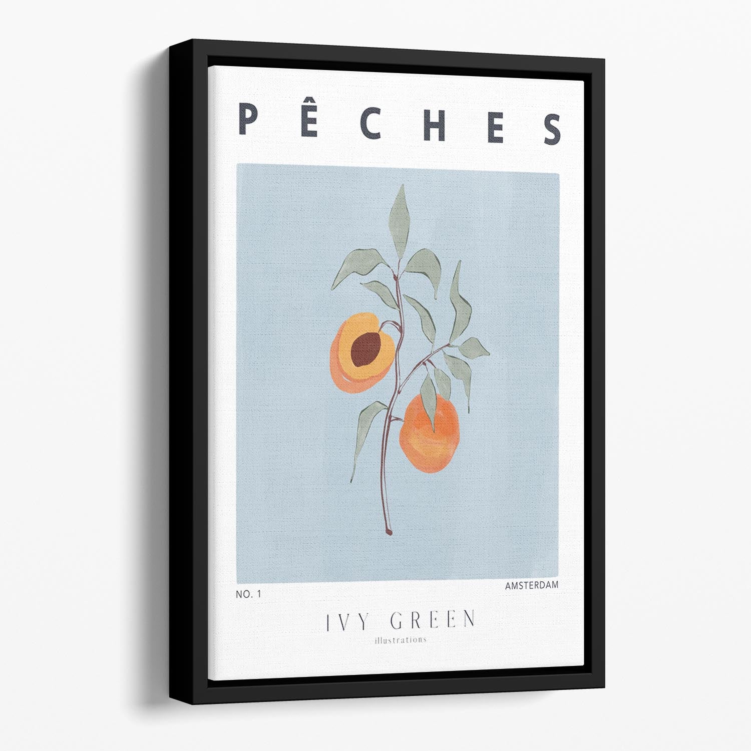 Peaches Floating Framed Canvas - Canvas Art Rocks - 1