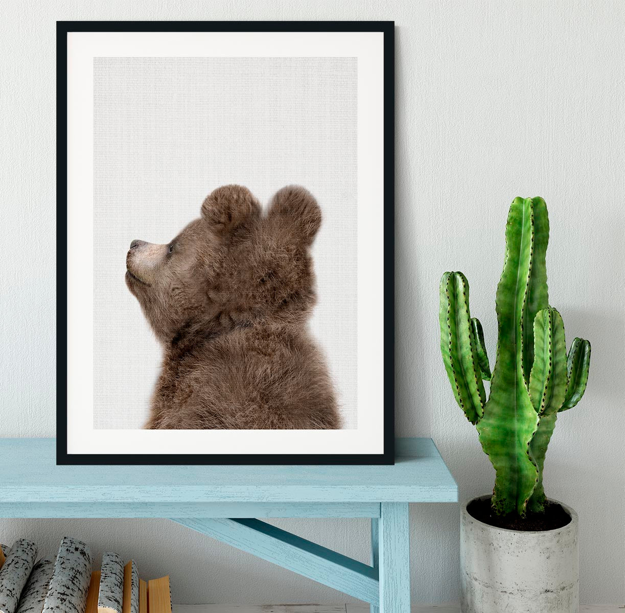 Peekaboo Baby Bear Back Framed Print - 1x - 1