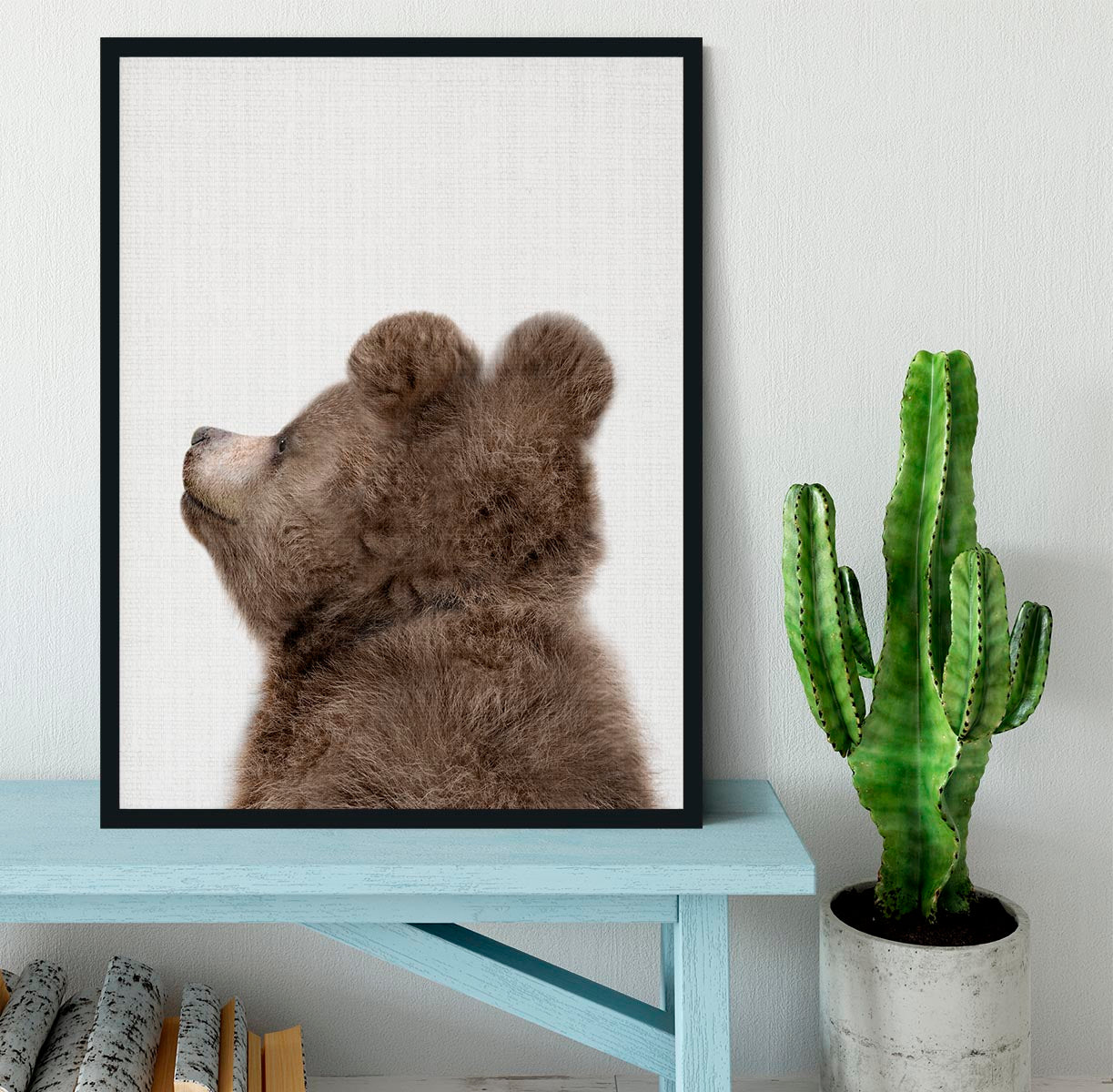 Peekaboo Baby Bear Back Framed Print - 1x - 2