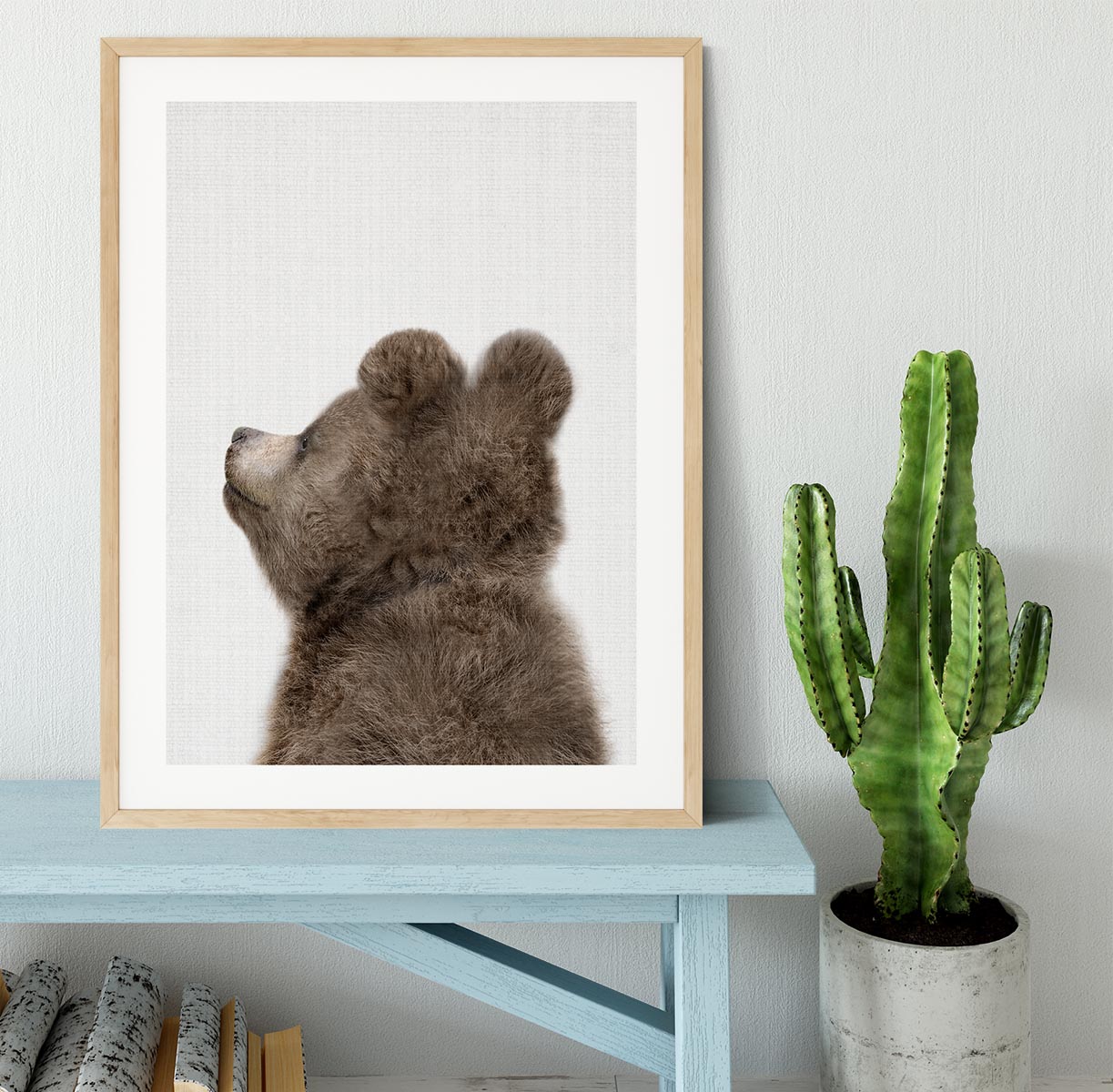 Peekaboo Baby Bear Back Framed Print - 1x - 3