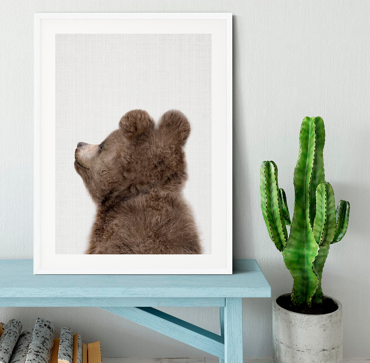 Peekaboo Baby Bear Back Framed Print - 1x - 5