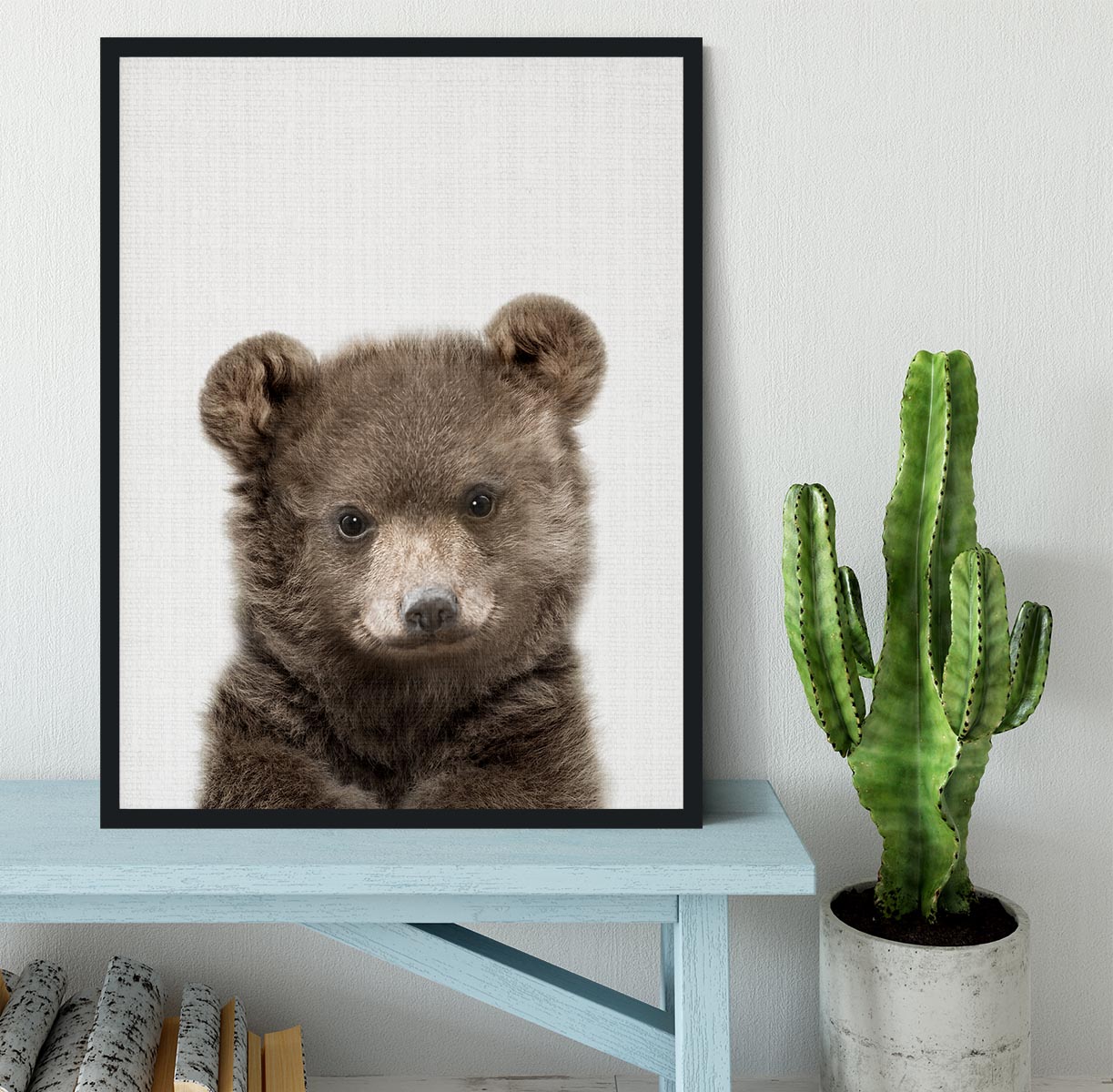 Peekaboo Baby Bear Framed Print - 1x - 2