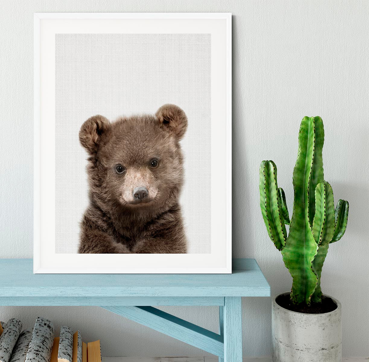 Peekaboo Baby Bear Framed Print - 1x - 5