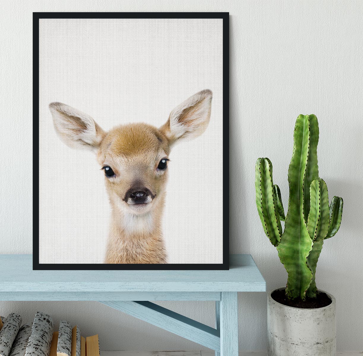 Peekaboo Baby Deer Framed Print - 1x - 2