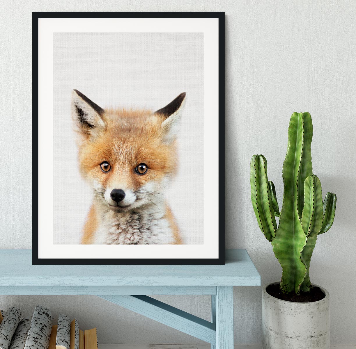 Peekaboo Baby Fox Framed Print - 1x - 1