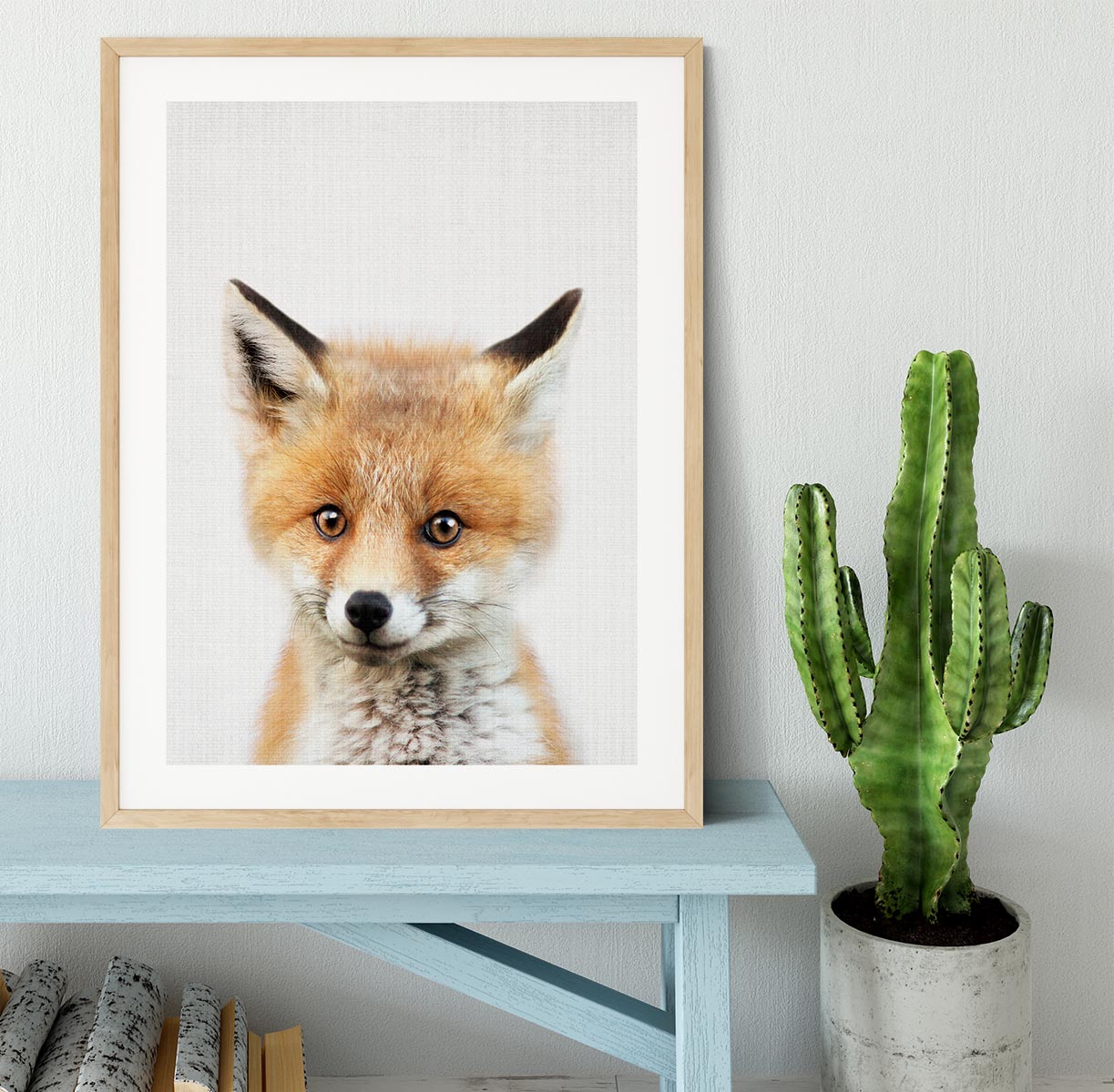 Peekaboo Baby Fox Framed Print - 1x - 3