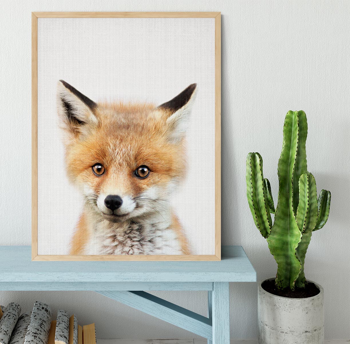 Peekaboo Baby Fox Framed Print - 1x - 4