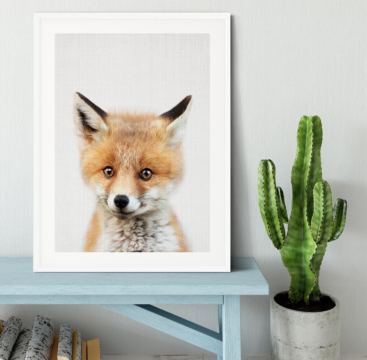 Peekaboo Baby Fox Framed Print - 1x - 5