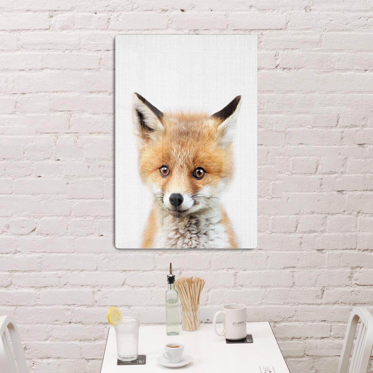 Peekaboo Baby Fox Acrylic Block - 1x - 3