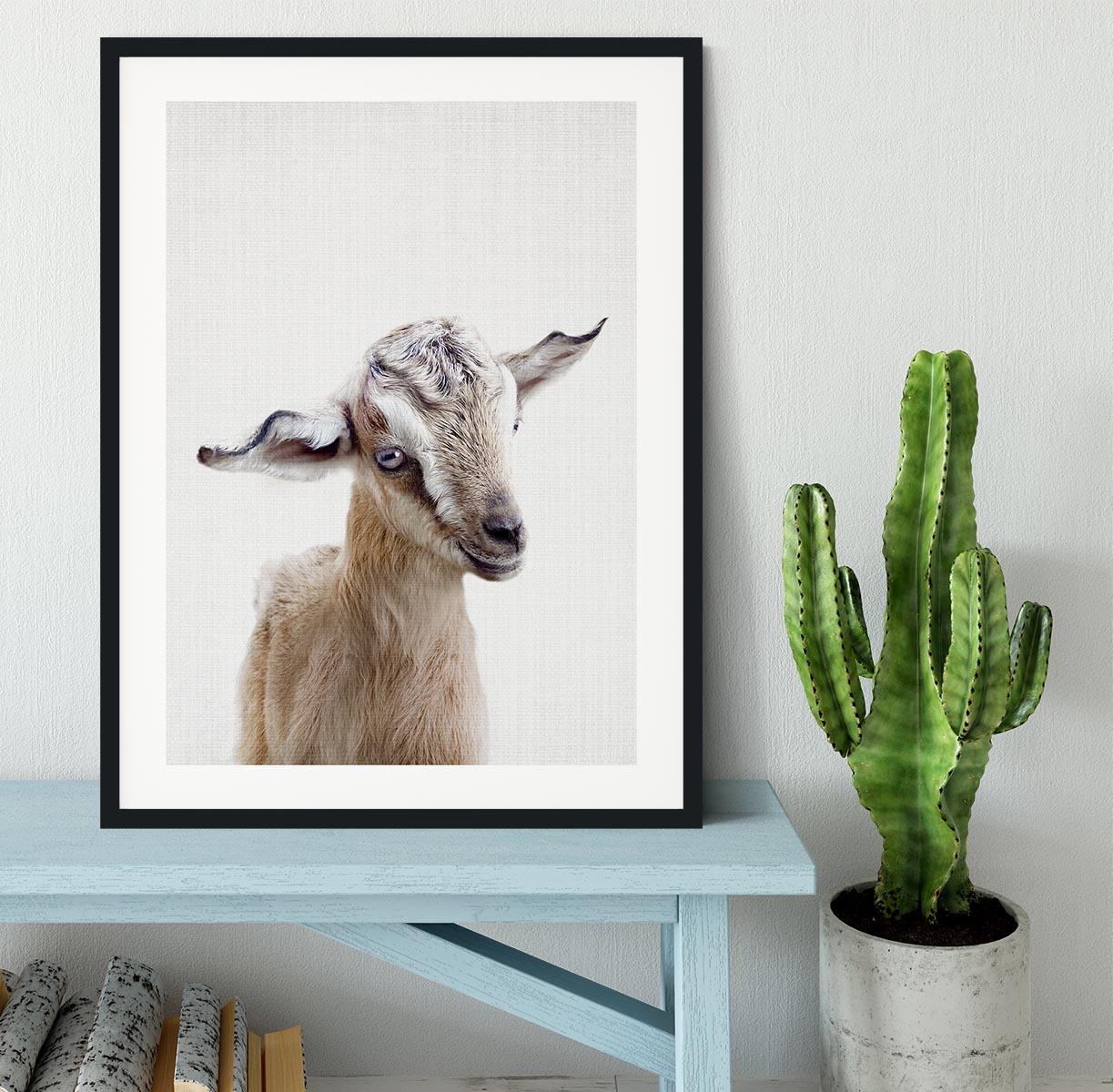 Peekaboo Baby Goat Framed Print - 1x - 1