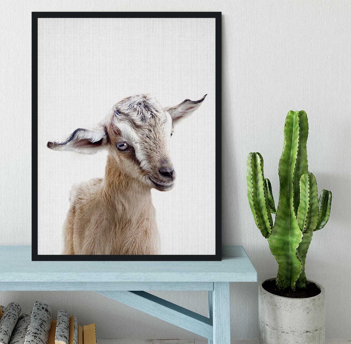 Peekaboo Baby Goat Framed Print - 1x - 2