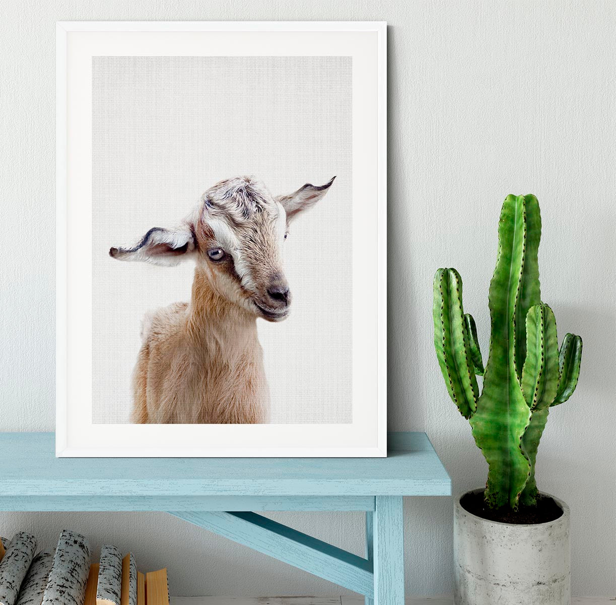 Peekaboo Baby Goat Framed Print - 1x - 5