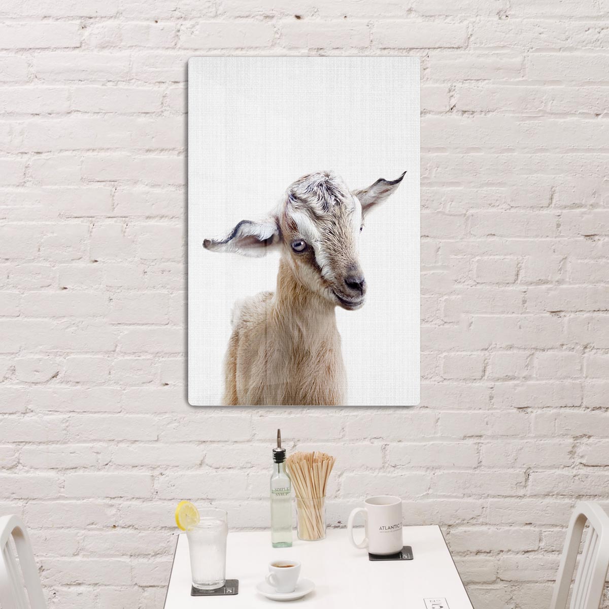 Peekaboo Baby Goat Acrylic Block - 1x - 3