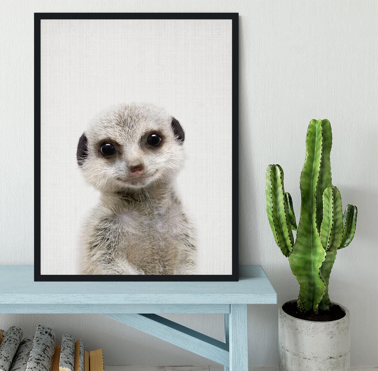 Peekaboo Baby Meerkat Framed Print - 1x - 2